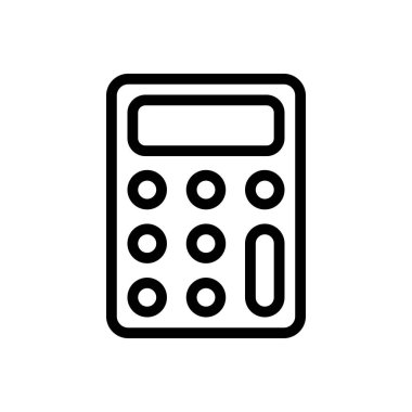 Web sitesi tasarımı ve masaüstü zarfları için hesap makinesi simgesi simgesi, geliştirme. premium paket.