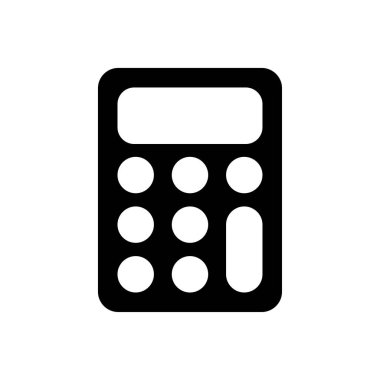 Web sitesi tasarımı ve masaüstü zarfları için hesap makinesi simgesi simgesi, geliştirme. premium paket.