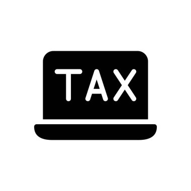 Web sitesi tasarımı ve masaüstü zarfları için çevrimiçi vergi simgesi, geliştirme. premium paket.