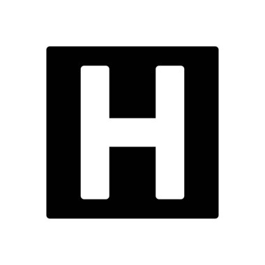 Web sitesi tasarımı ve masaüstü zarfları için helikopter pisti simgesi, geliştirme. premium paket.