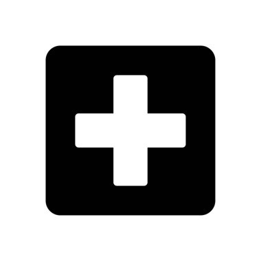 Web sitesi tasarımı ve masaüstü zarfları için klinik simgesi, geliştirme. premium paket.