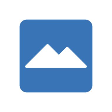 Web sitesi tasarımı ve masaüstü zarfları için tepeler simgesi, geliştirme. premium paket.