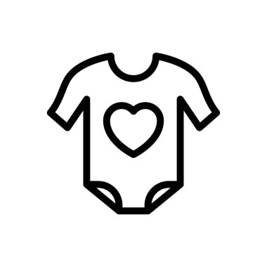 bebek giysisi vektör ince çizgi simgesi