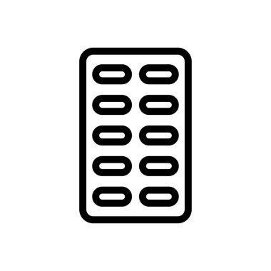 kapsül vektör ince çizgi simgesi