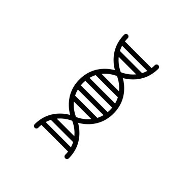 DNA vektörü ince çizgi simgesi