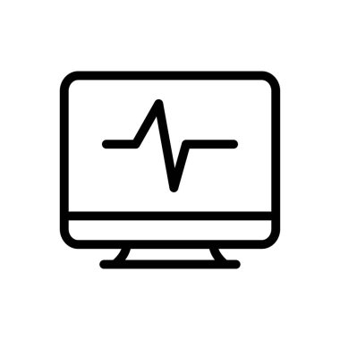 Ekran darbeleri vektör ince çizgi simgesi