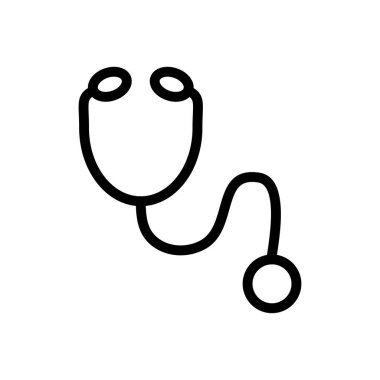 stetoskop vektör ince çizgi simgesi