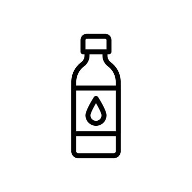 içki şişe vektörü ince çizgi simgesi