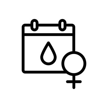 jinekoloji vektörü ince çizgi simgesi