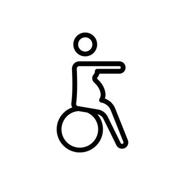 kadın egzersiz vektörü ince çizgi simgesi