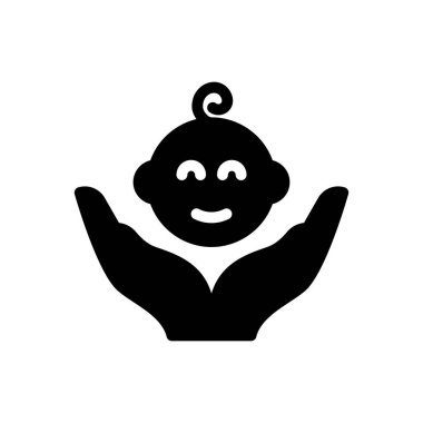 yeni doğan bakım vektörü kabartması düz simge