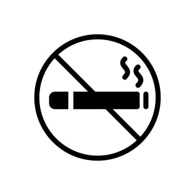 vektör glyph düz simgesine izin verilmiyor