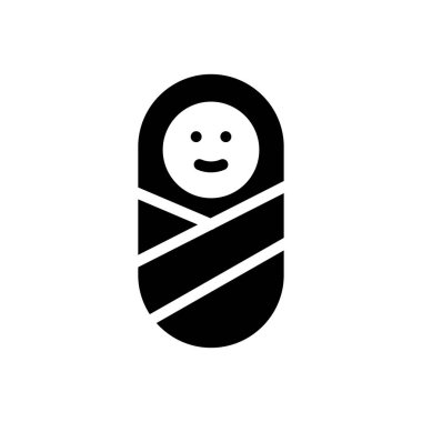 yeni doğan vektör glyph düz simgesi