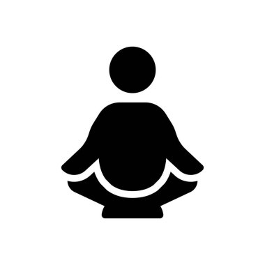 hamile yoga vektörü sembolü düz simgesi