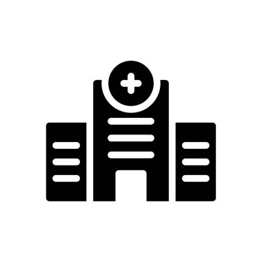 Hastane vektör sembolü düz simge