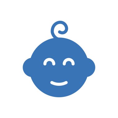 çocuk yüz vektör renk simgesi