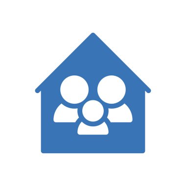 Aile evi vektör renk simgesi