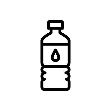 Su şişesi vektörü ince çizgi simgesi