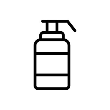 Şampuan şişesi vektör çizgisi simgesi