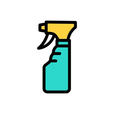 Plastik duş vektörü düz renk simgesi