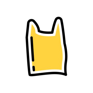 torba vektörü düz renk simgesi