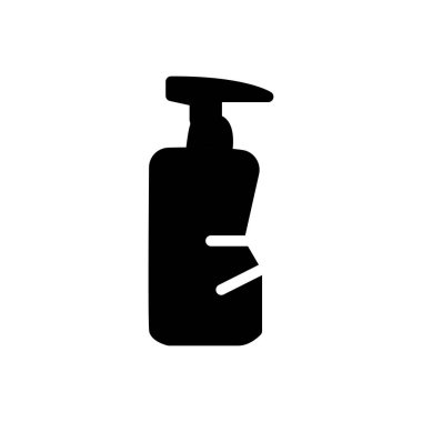Şampuan şişesi vektör sembolü düz simge