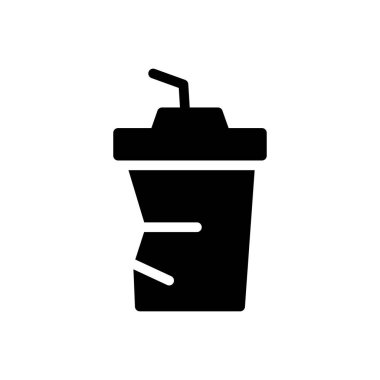 Plastik bardak vektör düz simge