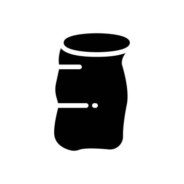 atık sahne teneke vektör kabartması düz simge