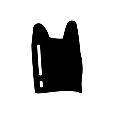 Plastik torba vektör düz simge