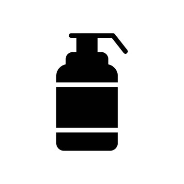 Şampuan şişesi vektör sembolü düz simge