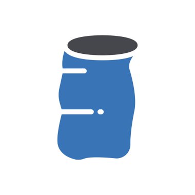 atık sahne teneke vektör renk simgesi