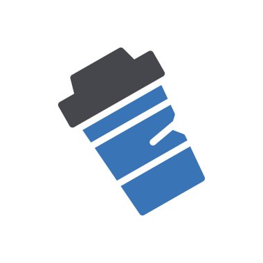 Plastik bardak vektör renk simgesi