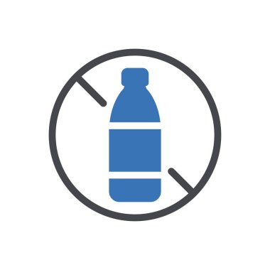 Kısıtlı şişe vektör renk simgesi