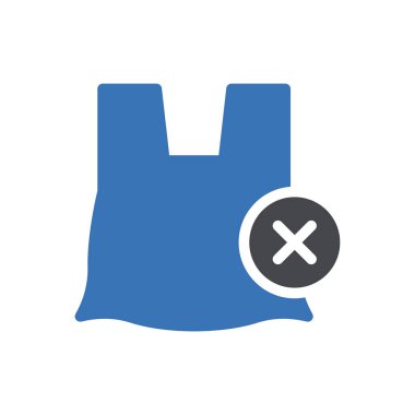 Plastik torba dur vektör renk simgesi