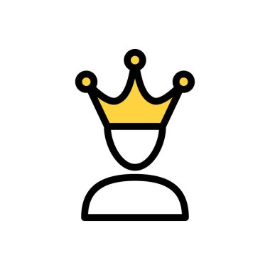 Prens vektör düz renk simgesi