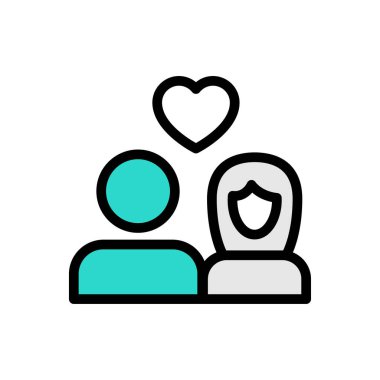 çift vektör düz renk simgesi