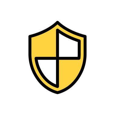 kalkan vektörü düz renk simgesi