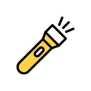 flaş ışık vektörü düz renk simgesi