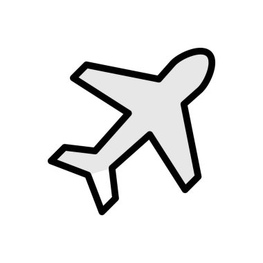 düzlem vektörü düz renk simgesi