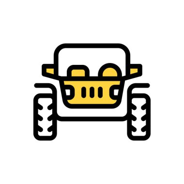 jip vektör düz renk simgesi