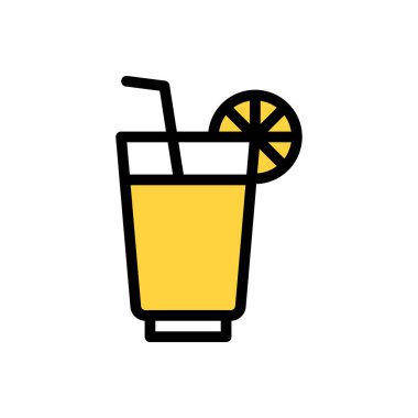 meyve suyu vektörü düz renk simgesi