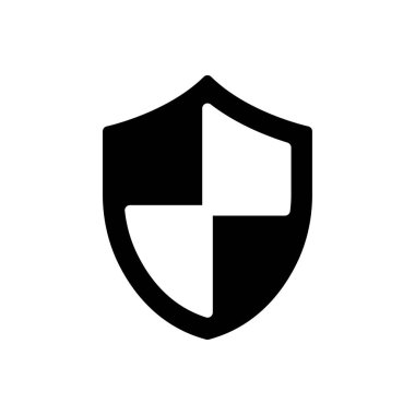 Kalkan vektörü düz simgesi