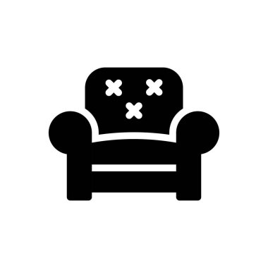 kanepe vektör düz simgesi