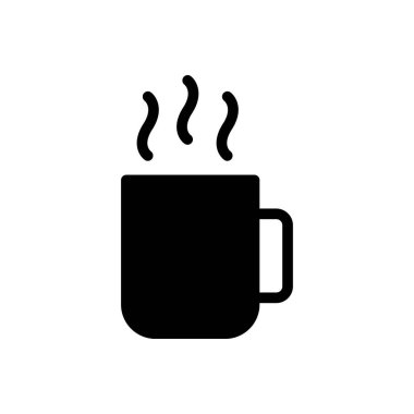 Web sitesi ve Uygulamalar tasarımı ve masaüstü zarfları, geliştirme ve yazdırma için sıcak çay simgesi. Premium paketi.