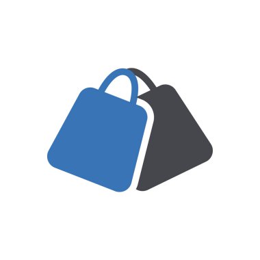 Web sitesi ve Uygulamalar tasarımı ve masaüstü zarfları, geliştirme ve yazdırma için alışveriş poşeti simgesi. Premium paketi.