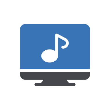 Web sitesi ve Uygulamalar için müzik ekranı simgesi tasarım ve masaüstü zarfları, geliştirme ve yazdırma. Premium paketi.