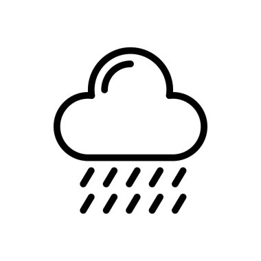 Web sitesi için bulut yağmuru simgesi ve Uygulamalar tasarımı ve masaüstü zarfları, geliştirme ve yazdırma. Premium paketi.