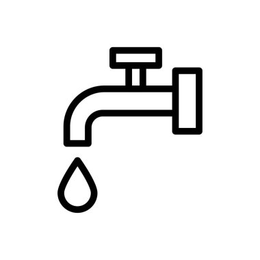 Web sitesi ve Apps tasarım ve masaüstü zarfları, geliştirme ve yazdırma için su musluğu simgesi. Premium paketi.