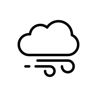 Web sitesi için bulut rüzgar simgesi ve Apps tasarım ve masaüstü zarfları, geliştirme ve yazdırma. Premium paketi.