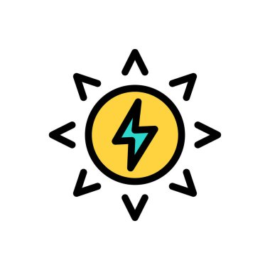 Web sitesi için güneş enerjisi simgesi ve Uygulamalar tasarım ve masaüstü zarfları, geliştirme ve yazdırma. Premium paketi.